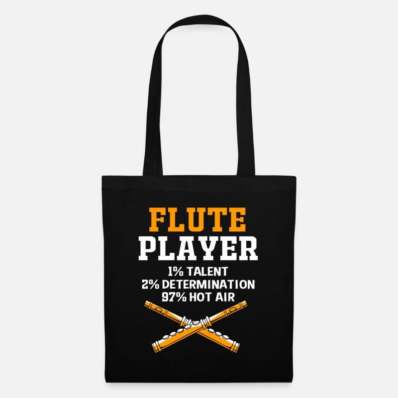 Flöte - Stoffbeutel - Schwarz