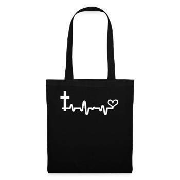 Heart Cross - Tote Bag - black - Front