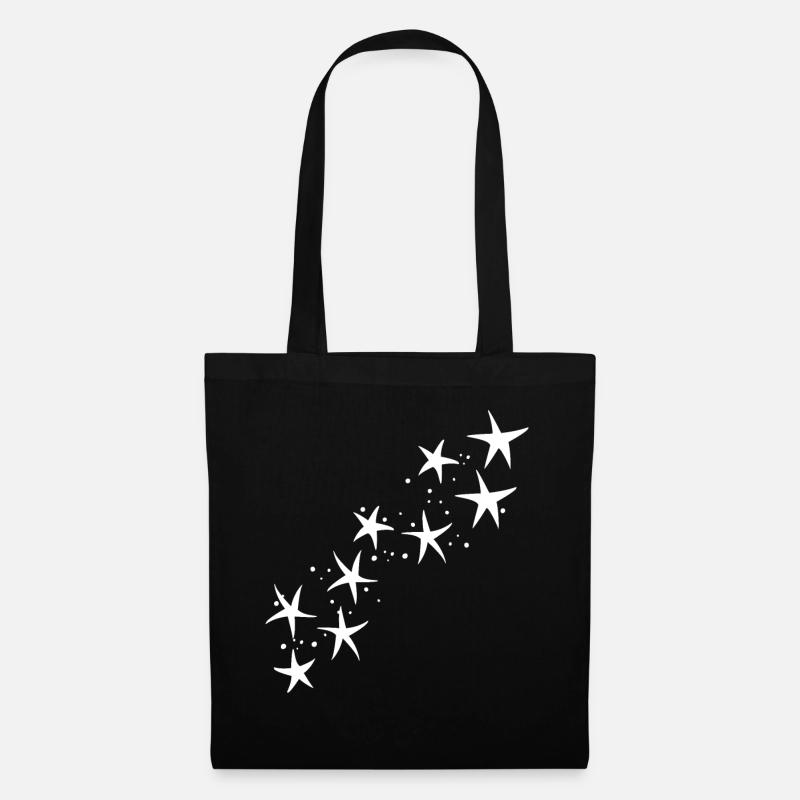 Étoiles - Sac en tissu - noir