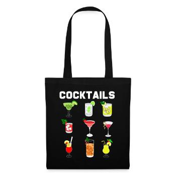 Cocktail - Stoffbeutel - Schwarz - Vorne