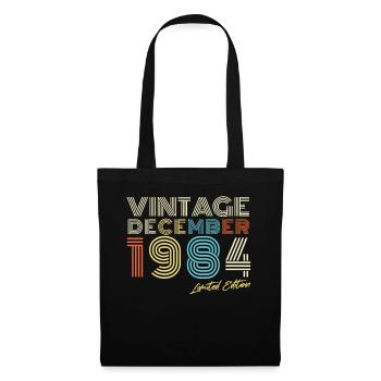 Born December 1984 Vintage - Tote Bag - black - Front