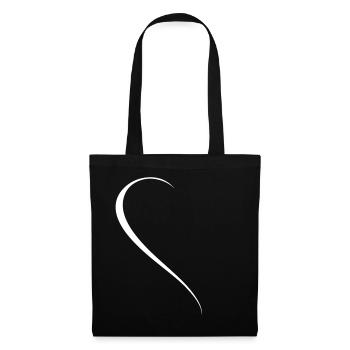 Half White Heart - Tote Bag - black - Front
