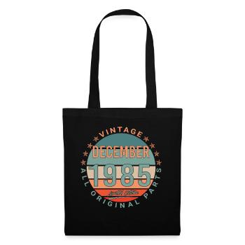 Né en décembre 1985 Vintage - Sac en tissu - noir - Devant