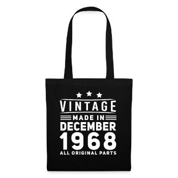 December 1968 Original Vintage - Tote Bag - black - Front