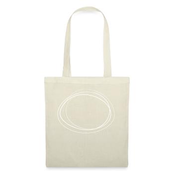 Cercle blanc abstrait - Sac en tissu - nature - Devant