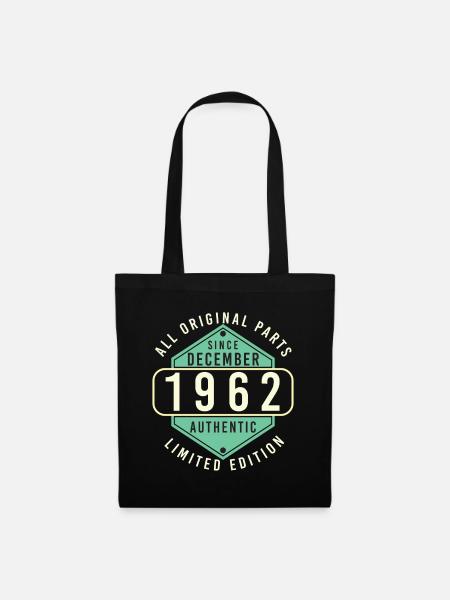 Orginal 1962 Im Dezember Vintage - Stoffbeutel - Schwarz