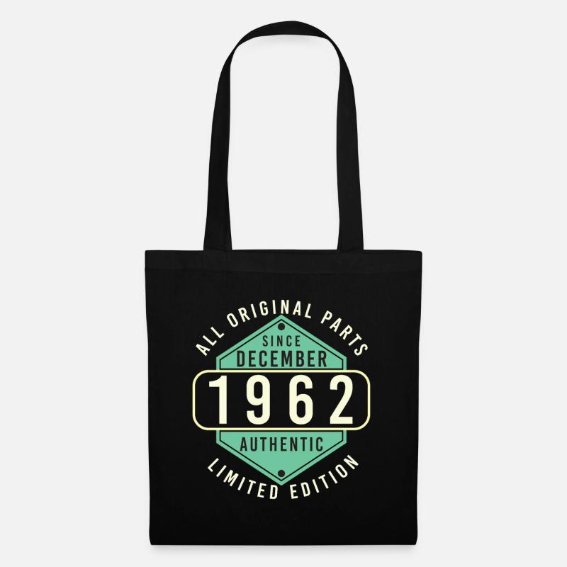 Orginal 1962 Im Dezember Vintage - Stoffbeutel - Schwarz