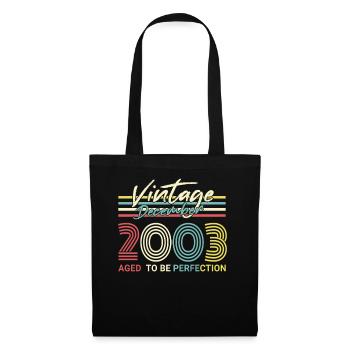 Geschenkidee Vintage Dezember 2003 - Stoffbeutel - Schwarz - Vorne