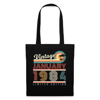 Born 1984 January Vintage - Tote Bag - black - Front