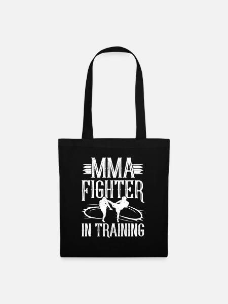 MMA-Kämpfer im Training Mixed Martial Arts - Stoffbeutel - Schwarz