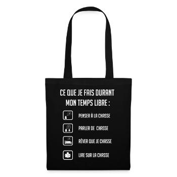 Chasseur accro amoureux chasse temps libre loisirs - Sac en tissu - noir - Devant
