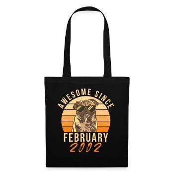 2002 Februar Retro Geschenkidee - Stoffbeutel - Schwarz - Vorne