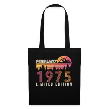 Februar 1975 Retro Limitiert - Stoffbeutel - Schwarz - Vorne