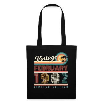 Né en février 1982 Vintage - Sac en tissu - noir - Devant