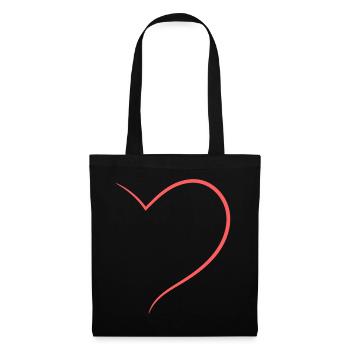 Half Heart Orange - Tote Bag - black - Front