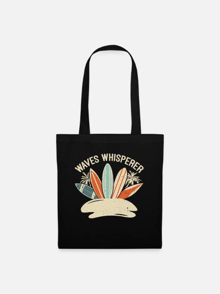 Surfer Surf planches Vagues Whisperer Surf - Sac en tissu - noir