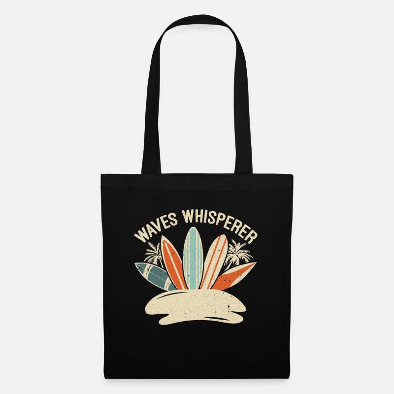 Surfer Surf planches Vagues Whisperer Surf - Sac en tissu - noir