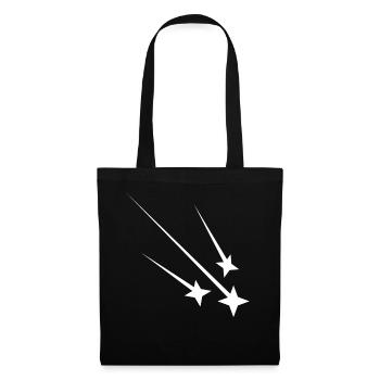 White shooting stars - Tote Bag - black - Front