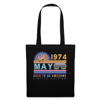 Millésime de mai 1974 - Sac en tissu - noir - Devant