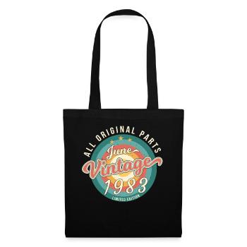 Salutations d’anniversaire 1983 Juin - Sac en tissu - noir - Devant
