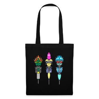 Dart Player Darts Pfeile Punk Haar Dartboard Darts - Stoffbeutel - Schwarz - Vorne