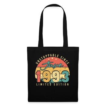 Juni 1993 Geschenkidee - Stoffbeutel - Schwarz - Vorne