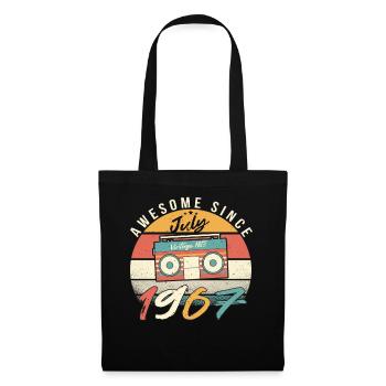 Retro Rekorder 1967 Juli - Stoffbeutel - Schwarz - Vorne