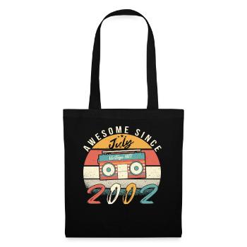 20 ans en juillet 2002 - Sac en tissu - noir - Devant