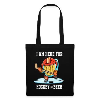 Beer Hockey Player I'm Here For Ice Hockey & Beer - Tote Bag - black - Front