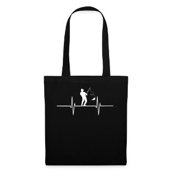 Hobby fishing motif - Tote Bag - black - Front
