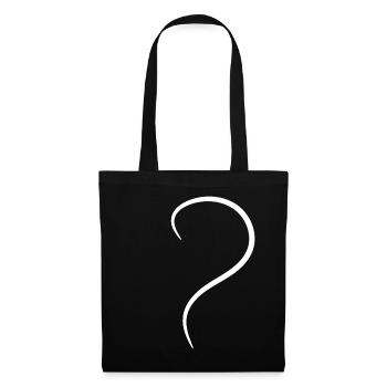 White Half Heart Design - Tote Bag - black - Front