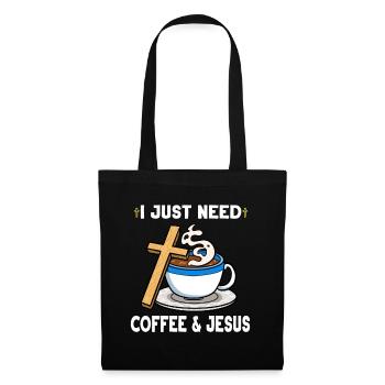 Coffee Lover I Just Need Some Coffee Jesus - Tote Bag - black - Front
