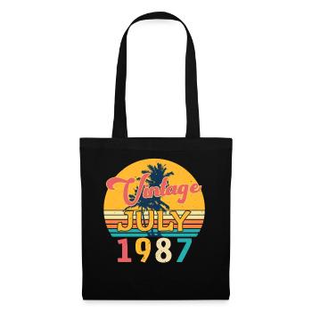 Cooler Geburtstagsgruss Für Juli 1987 - Stoffbeutel - Schwarz - Vorne