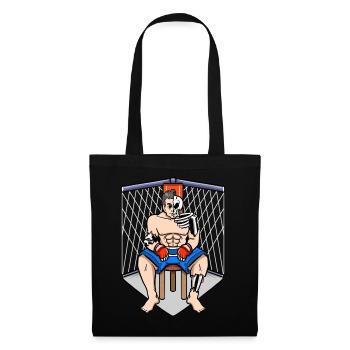 Martial Arts Fighter Sitting Fighter Half Skeleton - Tote Bag - black - Front