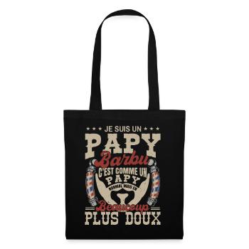 Je suis un papy barbu normal fans barbe - Sac en tissu - noir - Devant