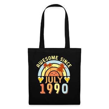Juli 1990 Geschenkidee - Stoffbeutel - Schwarz - Vorne