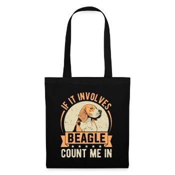 Beagle-Hundebesitzer, wenn es sich um Beagle handelt - Stoffbeutel - Schwarz - Vorne