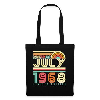 1968 Im Juli Vintage - Stoffbeutel - Schwarz - Vorne