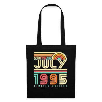 Geburtsjahr 1995 Im Juli - Stoffbeutel - Schwarz - Vorne