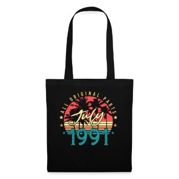Mois de naissance Juillet 1991 - Sac en tissu - noir - Devant