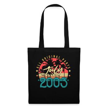 Bester Jahrgang Im Juli 2003 - Stoffbeutel - Schwarz - Vorne