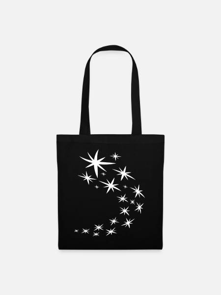 Sternenhimmel Weisses Design - Stoffbeutel - Schwarz