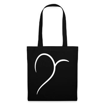 Cool Half White Heart - Tote Bag - black - Front