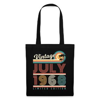 1968 Im Juli Vintage - Stoffbeutel - Schwarz - Vorne