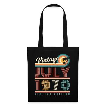 Millésime 1970 en juillet - Sac en tissu - noir - Devant