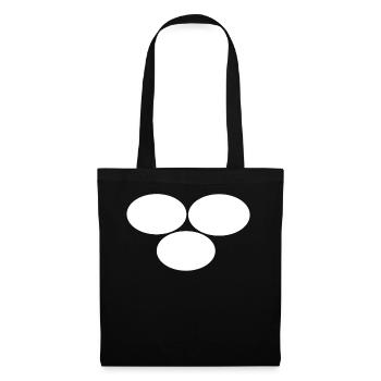 Trois points blancs - Sac en tissu - noir - Devant