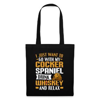 Je veux juste y aller avec mon cocker épagneul - Sac en tissu - noir - Devant