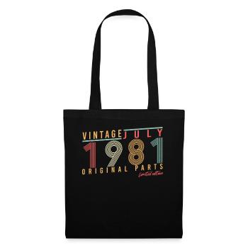 Original Juli 1981 - Stoffbeutel - Schwarz - Vorne