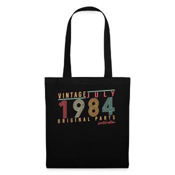 Retro 1984 Juillet - Sac en tissu - noir - Devant