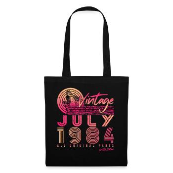 Retro 1984 Juillet - Sac en tissu - noir - Devant